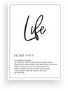 Life definition, Minimalist Wording Design Royalty Free Stock Photo