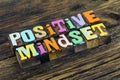 Positive mindset attitude success motivation optimism inspiration message Royalty Free Stock Photo