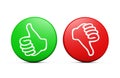 Positive Negative Customer Feedback Buttons