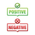 Positive and Negative Feedback Concept Bubbles Vector Illustration with Check and Cross Icons Royalty Free Stock Photo