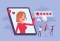 Positive online reputation management, excellent rating star scale