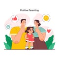 Positive parenting. Fostering advice. Formation of little child