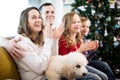 Parents and children happy to spend Christmas together Royalty Free Stock Photo