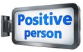 Positive person on billboard Royalty Free Stock Photo