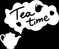 Positive Poster Tea Time Original Hand Drawn Quote