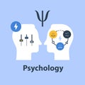 Positive psychology concept, psychological test, control feelings, mood swing