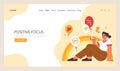 Positive psychology web banner or landing page. Positive thinking