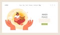 Positive psychology web banner or landing page. Positive thinking