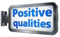 Positive qualities on billboard Royalty Free Stock Photo