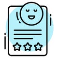 Positive rating icon, Survey and Feedback, modern vector illustration