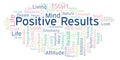 Positive Results word cloud, made with text only.