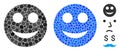 Positive Smiley Composition Icon of Round Dots