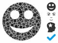 Positive smiley Mosaic Icon of Abrupt Pieces