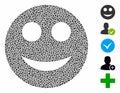 Positive smiley Mosaic Icon of Bumpy Elements
