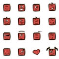 Positive square smilies