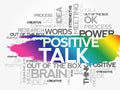 POSITIVE TALK word cloud collage Royalty Free Stock Photo