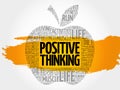Positive thinking apple word cloud Royalty Free Stock Photo