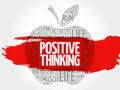 Positive thinking apple word cloud Royalty Free Stock Photo