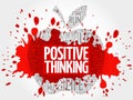 Positive thinking apple word cloud Royalty Free Stock Photo