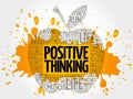 Positive thinking word cloud Royalty Free Stock Photo