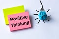 Positive thinking, The concept of optimistic thinking, self-confidence, Positive attitude and open mind, Lettering on colorful Royalty Free Stock Photo