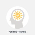 Positive thinking icon concept Royalty Free Stock Photo