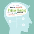 Positive thinking info Royalty Free Stock Photo