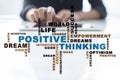 Positive thinking Life change. Business concept. Words cloud. Royalty Free Stock Photo
