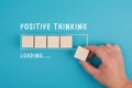 Positive thinking loading, having a goal, be an optimist, self confident, idea in progress Royalty Free Stock Photo