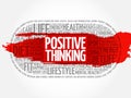 Positive thinking medical pill word cloud