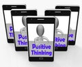 Positive Thinking Sign Shows Optimistic And Good Thoughts