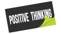 POSITIVE THINKING text on black green sticker stamp