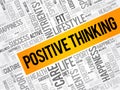 Positive thinking word cloud collage