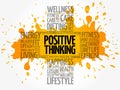 Positive thinking word cloud collage Royalty Free Stock Photo