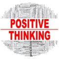 Positive Thinking word cloud Royalty Free Stock Photo