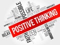 Positive thinking word cloud