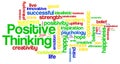 Positive thinking word cloud Royalty Free Stock Photo