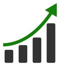 Positive Trend - Raster Icon Illustration