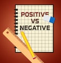 Positive Versus Negative Report Depicting Reflective State Of Mind - 3d Illustration