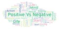 Positive Vs Negative word cloud, made with text only.