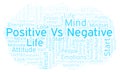 Positive Vs Negative word cloud, made with text only.