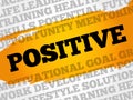 POSITIVE word cloud collage Royalty Free Stock Photo