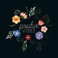 Positivism message with hand made font
