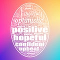 Positivity Hope Success Text Illustration Background Abstract