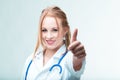 Positivity radiates from young doctor Royalty Free Stock Photo