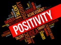 Positivity word cloud collage Royalty Free Stock Photo