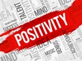 Positivity word cloud collage Royalty Free Stock Photo