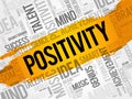 Positivity word cloud collage Royalty Free Stock Photo