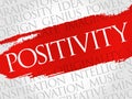 Positivity word cloud collage Royalty Free Stock Photo
