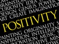 Positivity word cloud collage Royalty Free Stock Photo